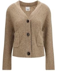 Allude - Beige Cashmere Cardigan - Lyst