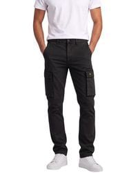 Lyle & Scott - Black Cotton Cargo Pants - Lyst