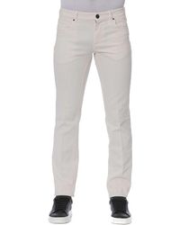 Trussardi - White Cotton Jeans & Pant - Lyst