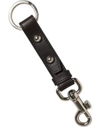 Dolce & Gabbana - Plain Leather Brass Keyring Holder Keychain Accessory - Lyst