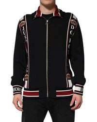 Dolce & Gabbana - Black Dg King Full Zip Sweatshirt Sweater - Lyst