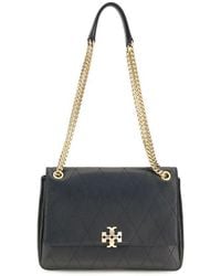 Tory Burch - Black Calf Leather Bos Taurus Shoulder Bag - Lyst
