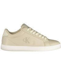 Calvin Klein - Beige Polyurethane S Sneaker - Lyst