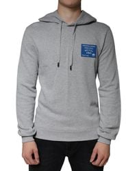 Dolce & Gabbana - Cotton Logo Hooded Sweatshirt Sweater - Lyst
