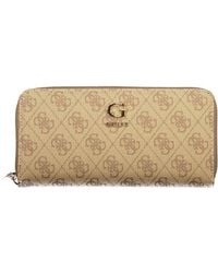 Guess - Beige Polyurethane 's Wallet With Functional Compartments - Lyst