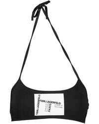 KARL LAGERFELD - Black Polyamide Swimsuit - Lyst
