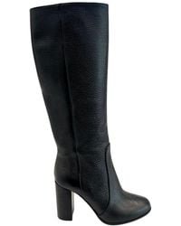 Borbonese - Black Leather Boot - Lyst