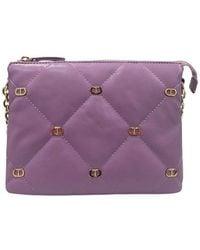 Twinset - Purple Faux Leather Crossbody Bag - Lyst