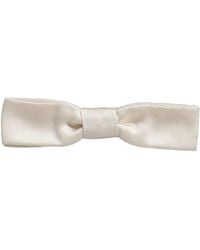 Dolce & Gabbana - Men White 100% Silk Adjustable Neck Papillon Bow Tie - Lyst