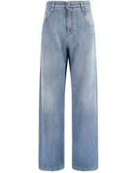 Ermanno Scervino - Blue Cotton Relaxed Fit Jeans - Lyst