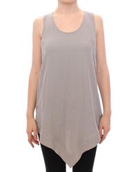 Comeforbreakfast - Gray Viscose Tank Top Shirt Blouse - Lyst