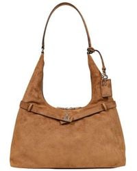 Guess - Brown Polyester Handbag - Lyst