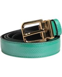 Dolce & Gabbana - Classic Leather Metal Buckle Belt Calf - Lyst