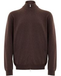 Gran Sasso - Brown Wool Cardigan - Lyst