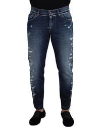 Dolce & Gabbana - Blue Wash Cotton Regular Denim Jeans Pants - Lyst