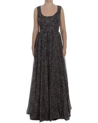 Dolce & Gabbana - Dark Silk Shift Gown Full Length Dress - Lyst