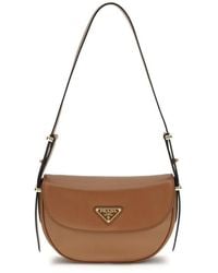 Prada - Brown Calf Leather Bos Taurus Shoulder Bag - Lyst