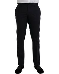 Dolce & Gabbana - Dark Wool Slim Fit Formal Pants - Lyst