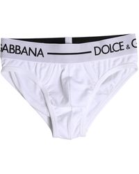 Dolce & Gabbana - White Cotton Stretch Regular Brief Underwear - Lyst