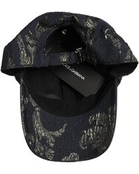 Dolce & Gabbana - Floral Barocco Cotton Baseball Cap Hat Elastane - Lyst