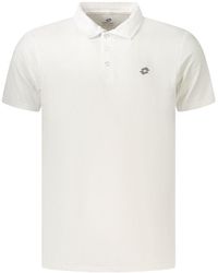 Lotto Leggenda - White Polyester Men's Polo Shirt - Lyst