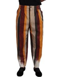 Dolce & Gabbana - Elegant Striped Skinny Trousers - Lyst