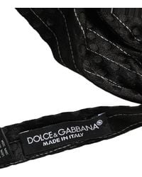 Dolce & Gabbana - Men Black Pinstripe Silk Adjustable Neck Papillon Bow Tie - Lyst