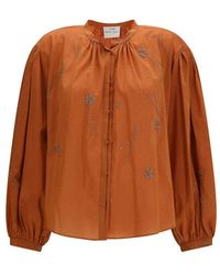 forte_forte - Orange Cotton Pattern Shirt - Lyst
