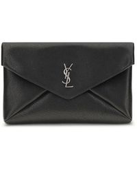 Saint Laurent - Cassandre Large Envelope Clutch Bag - Lyst