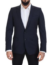 Dolce & Gabbana - Navy Blue Slim Fit Jacket Martini Blazer - Lyst