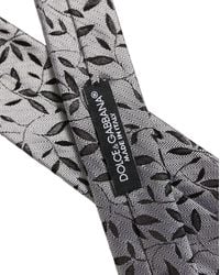 Dolce & Gabbana - Leaf Pattern Silk Adjustable 'Sd Neckmen's Tie - Lyst