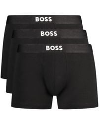 BOSS - Black Cotton Men's Boxer Shorts - Lyst