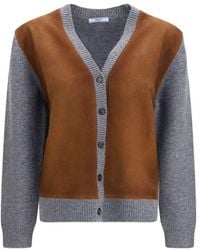 Prada - Multicolor Wool Oves Aries Cardigan - Lyst