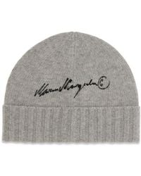 MM6 by Maison Margiela - Gray Wool Oves Aries Beanie - Lyst