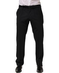 Dolce & Gabbana - Wool Tapered Leg Dress Trouser Pants Virgin Elastane - Lyst