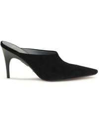 Balenciaga - Black Suede Leather Mules - Lyst