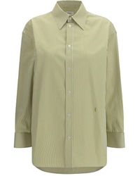 Saint Laurent - Vertical Striped Button Shirt - Lyst