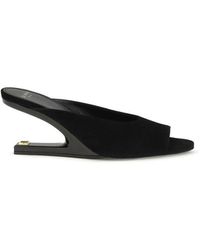Balmain - Black Goatskin Mules - Lyst