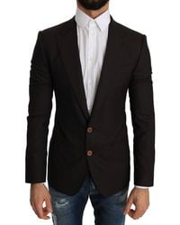 Dolce & Gabbana - Dolce Gabbana Brown Wool Sicilia Jacket Coat Blazer - Lyst