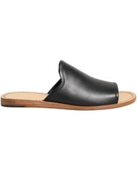 Dolce & Gabbana - Brown Leather Slides Sandals Flats Men Shoes - Lyst