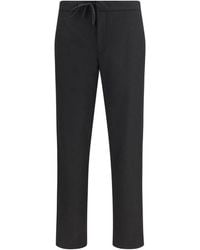 Maison Margiela - Black Fleece Wool Casual Pants - Lyst