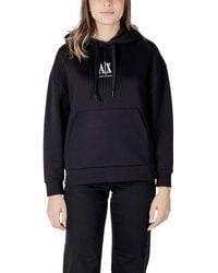 ARMANI EXCHANGE - Black Cotton Hoody - Lyst