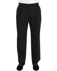 Dolce & Gabbana - Black Wool Formal Tuxedo Trouser Dress Pants - Lyst