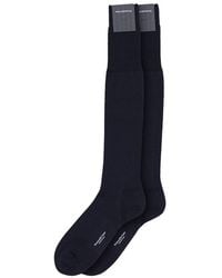 ZEGNA - Blue Wool Socks - Lyst