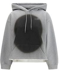 MM6 by Maison Margiela - Gray Cotton Sweatshirt - Lyst
