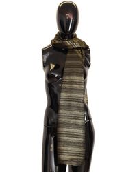 Dolce & Gabbana - Metallic Gold Silk Stretch Shawl Wrap Scarf - Lyst