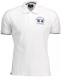 La Martina - Elegant White Polo With Contrasting Embroidery - Lyst