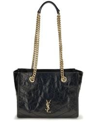 Saint Laurent - Black Calf Leather Bos Taurus Shoulder Bag - Lyst