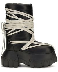 Rick Owens - Black Calf Leather Bos Taurus Lace - Lyst