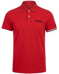 Iceberg - Red Cotton Men Polo Shirt - Lyst